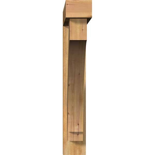 Rough Sawn Bracket with Offset Brace, Western Red Cedar O9738