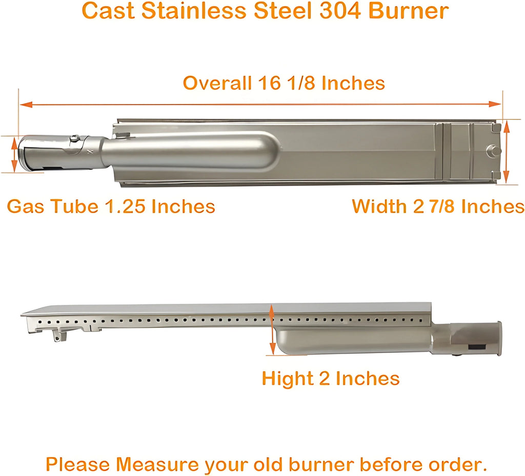 Set of Four Heavy Duty Cast Stainless Steel Burners for Gas Grills Q486