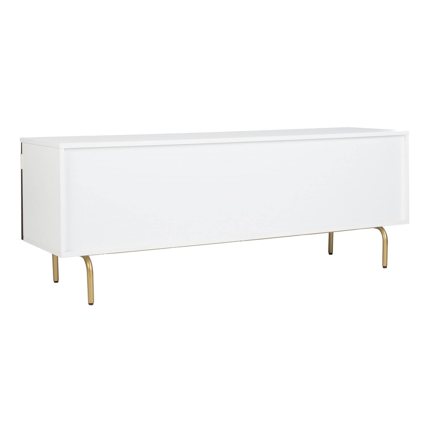 Black and White Washed Media Stand A80366