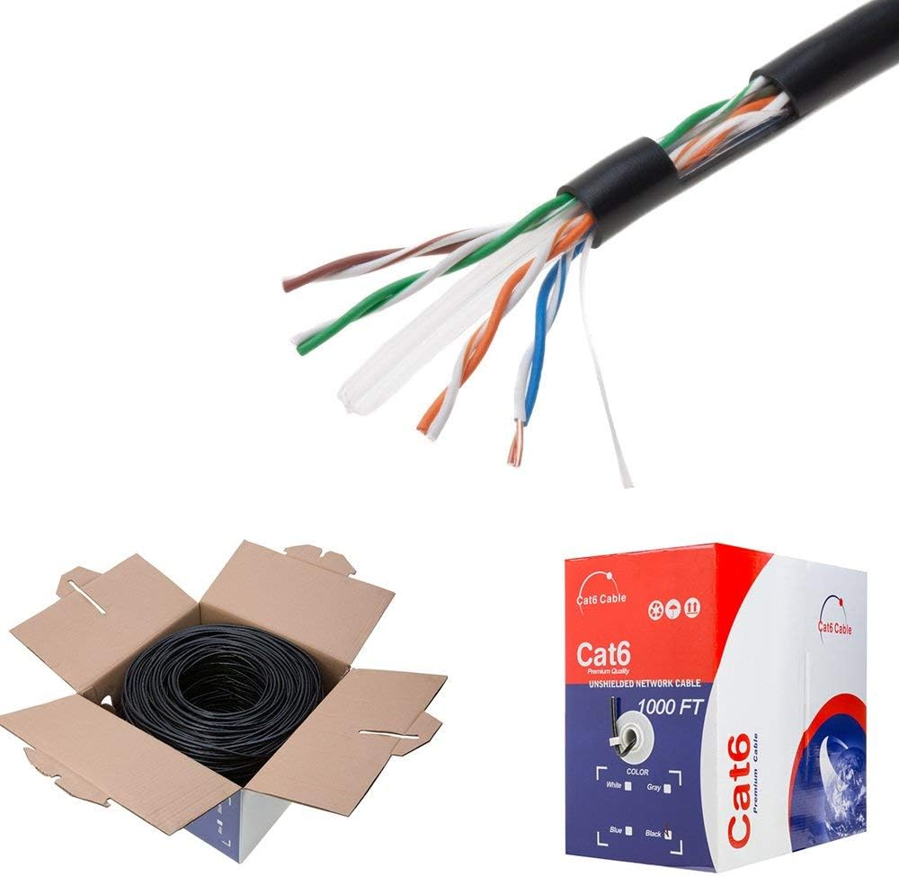 CAT6 1000ft UTP Blue Ethernet Solid Cable 23AWG M244
