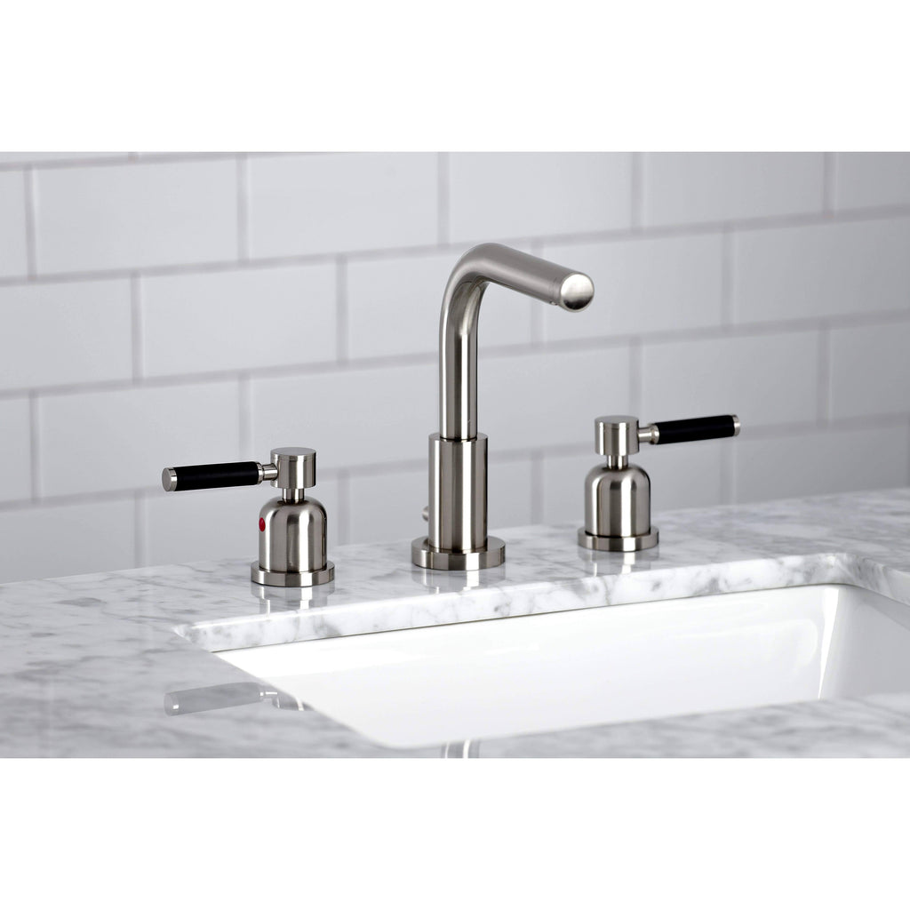8x22 Widespread Bathroom Faucet, Brushed Nickel F173