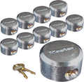 10 Pack Chrome Rekeyable Pin Tumbler Padlock U14453