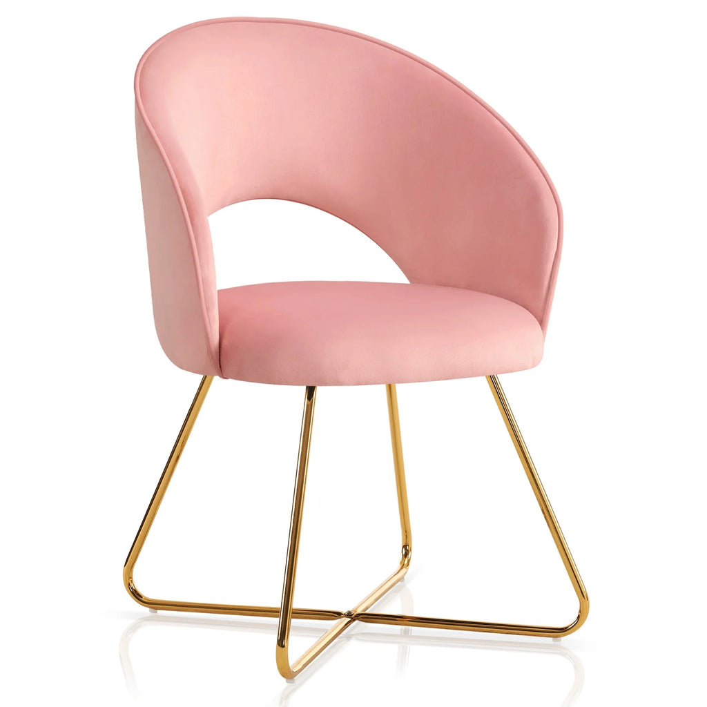 Pink Velvet Upholstered Accent Chair I999105