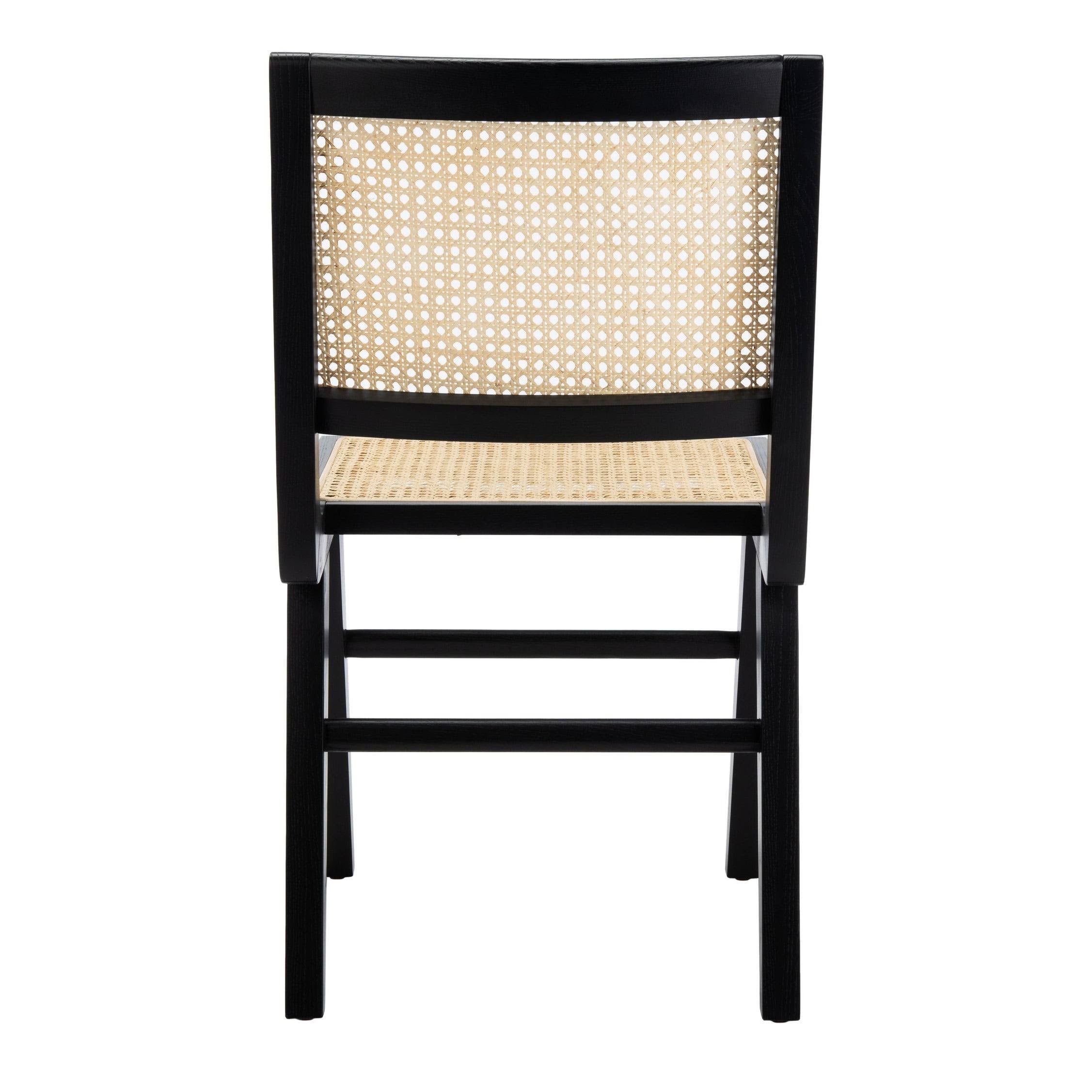 Black Natural Cane Dining Chair Set of 2 B403120