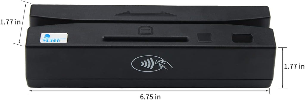 USB 4 in 1 Magnetic Card Reader with EMV Chip, PSAM, NFC Card Reader Writer F1020