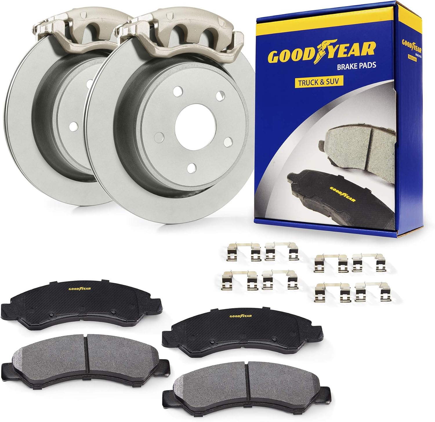 Rear Brake Kit Calipers Rotors Ceramic Pads H81741