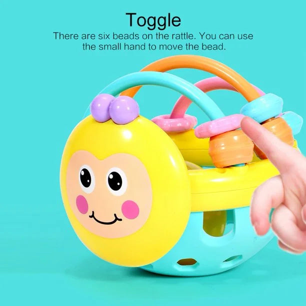 Rattle Ball Sensory Teether Toy Silicone Non-Toxic BPA Free I8795