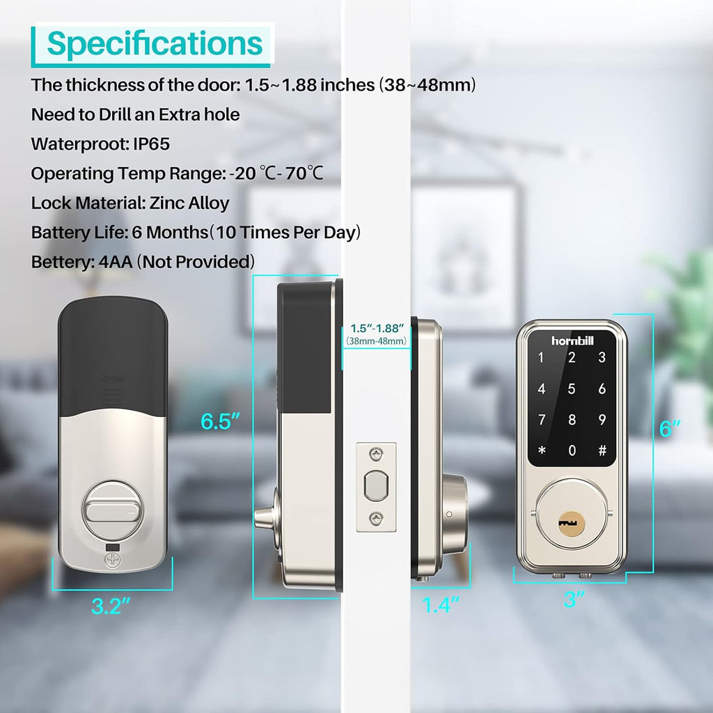 Smart Lock with Touch Screen Keypads and App Control L7461