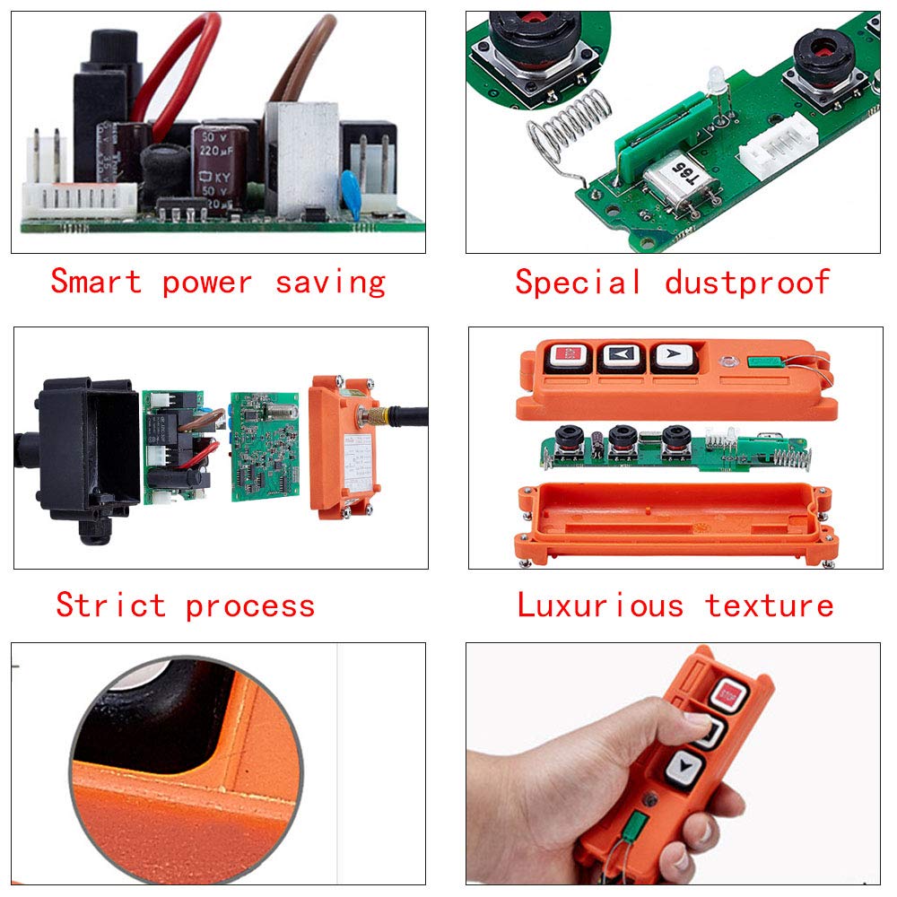 Wireless Transmitter Stop Button 2 Key Switch AC/DC (1 Transmitter+1 Receiver) K2853