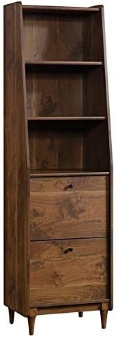 Vintage Wood 3 Shelf Bookcase with File Drawer N3282