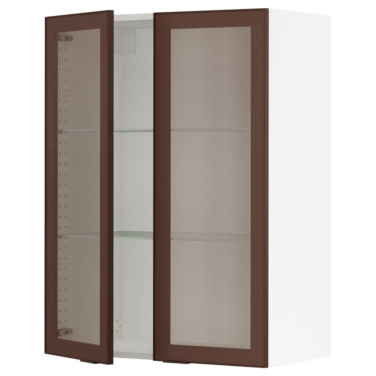 White Wall Cabinet with 2 Glass Doors R76332