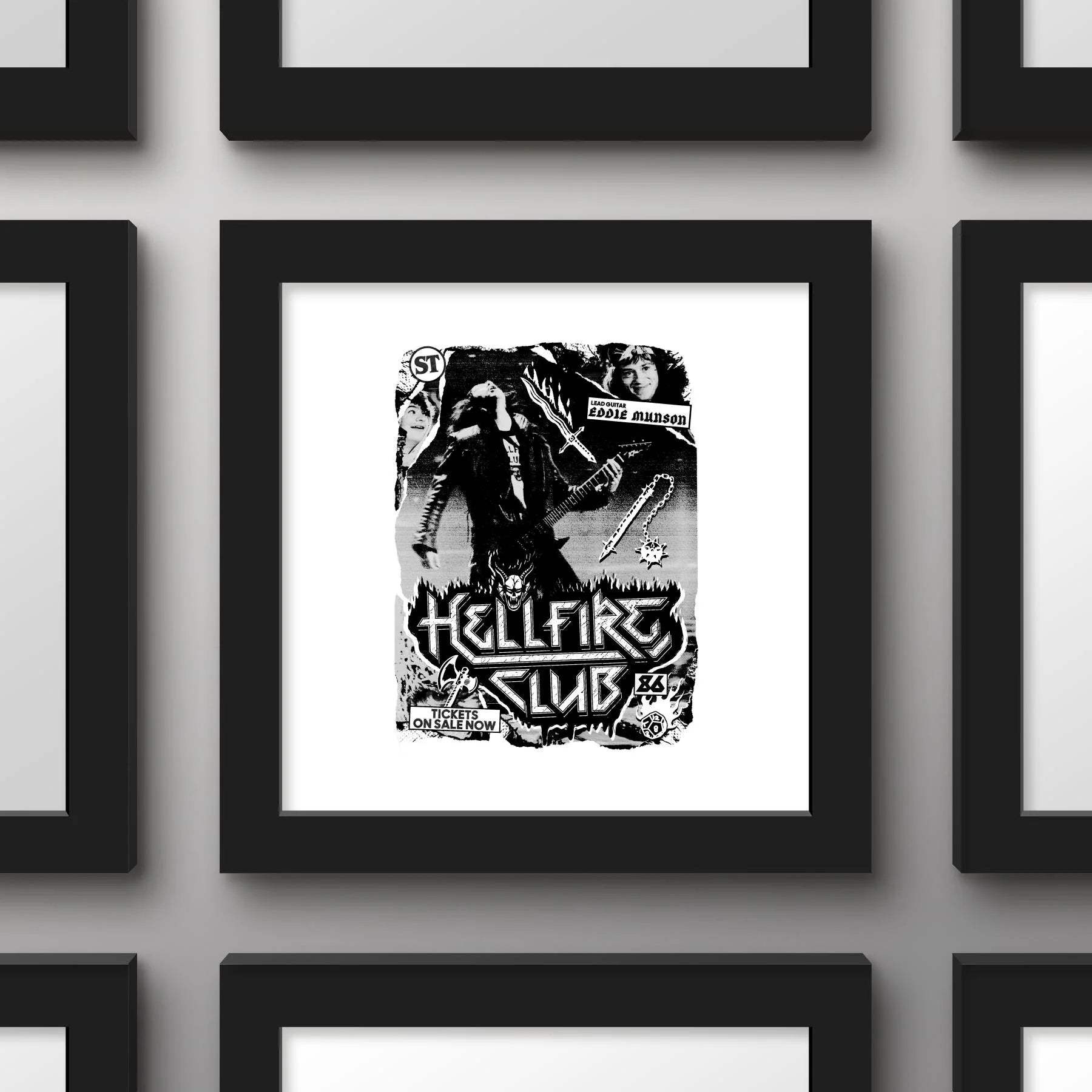 Black Framed Wall Art, 12" x 12" X611907