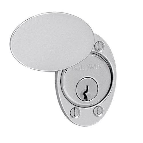 Satin Brass u0026 Black Cylinder Lock Cover Plate A619171