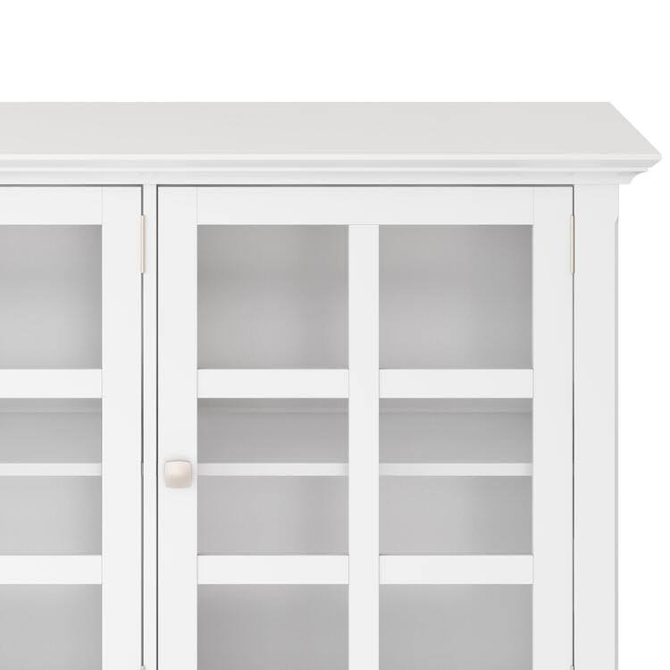 White Solid Wood Wide Storage Cabinet N521
