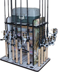 14 Fishing Rod Rack with 4 Utility Box Storage Capacity & Dual Rod Clips, Pack of 2 E39568