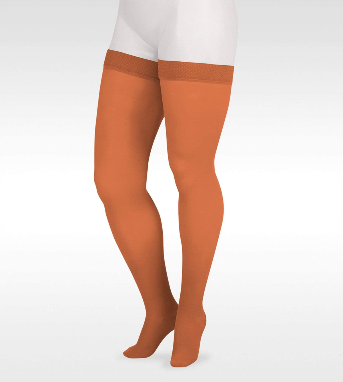 Navy 20-30 mmHg Thigh High with Silicone Top Band B6544
