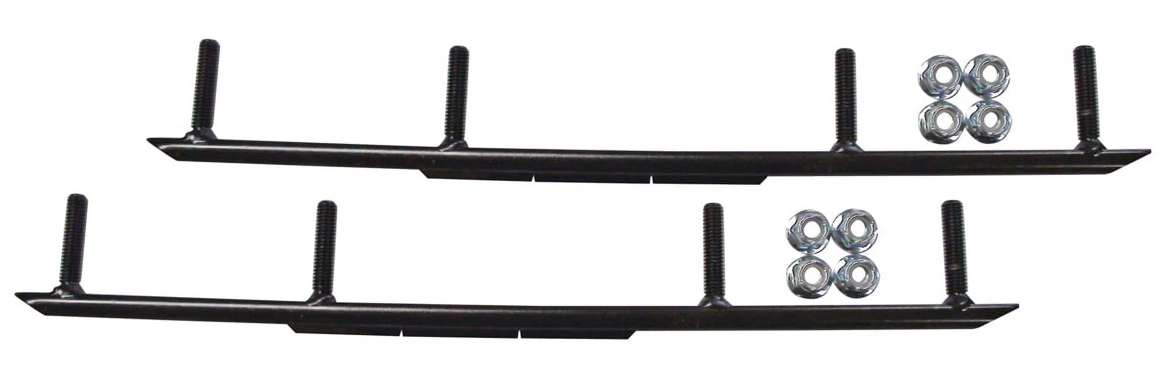 Green XT Snowmobile Skis with 8" Round Bars Complete Kit G793083