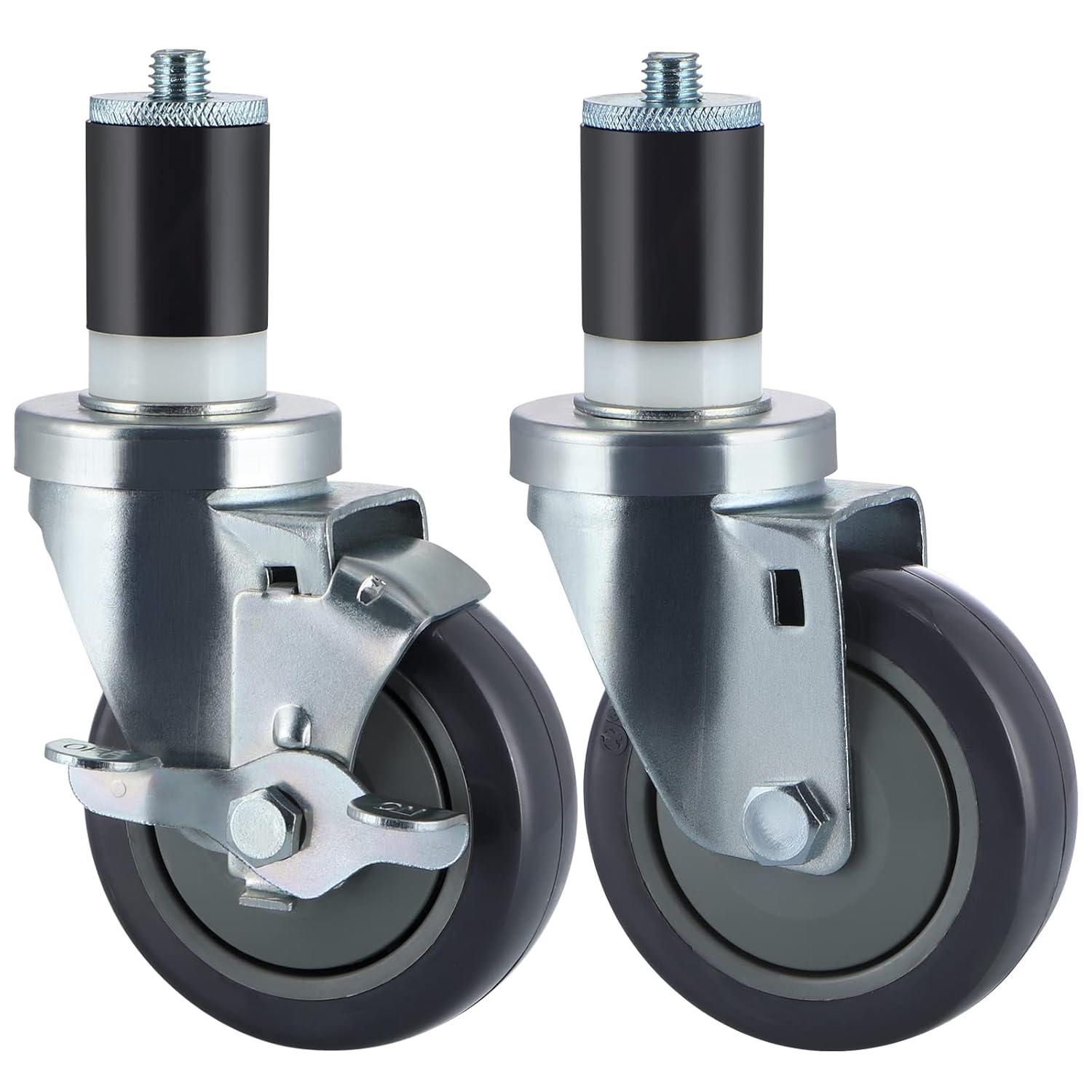 4 Pcs Stainless Steel Expanding Stem Casters C952
