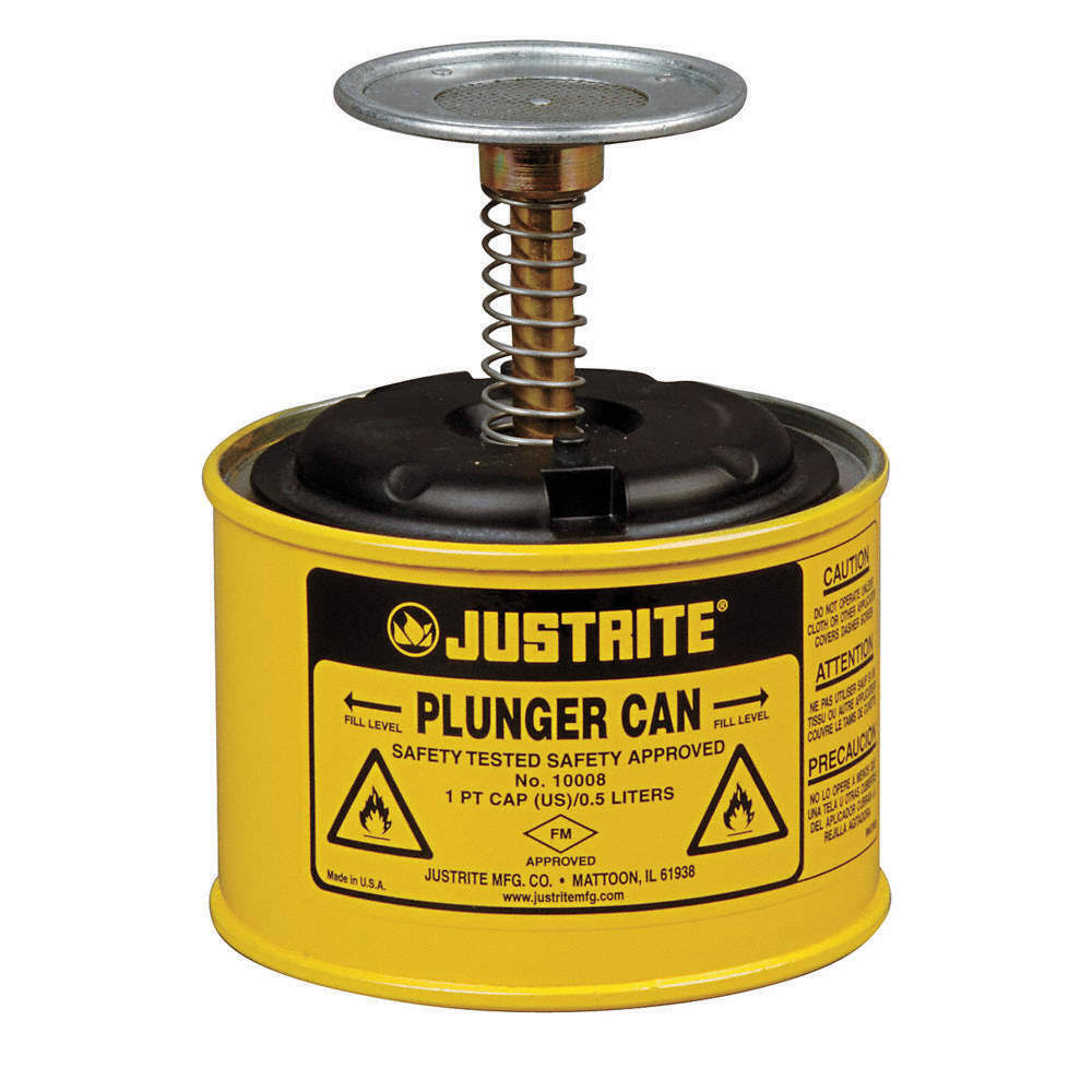 1 Pint Steel Plunger Can, Yellow M618830