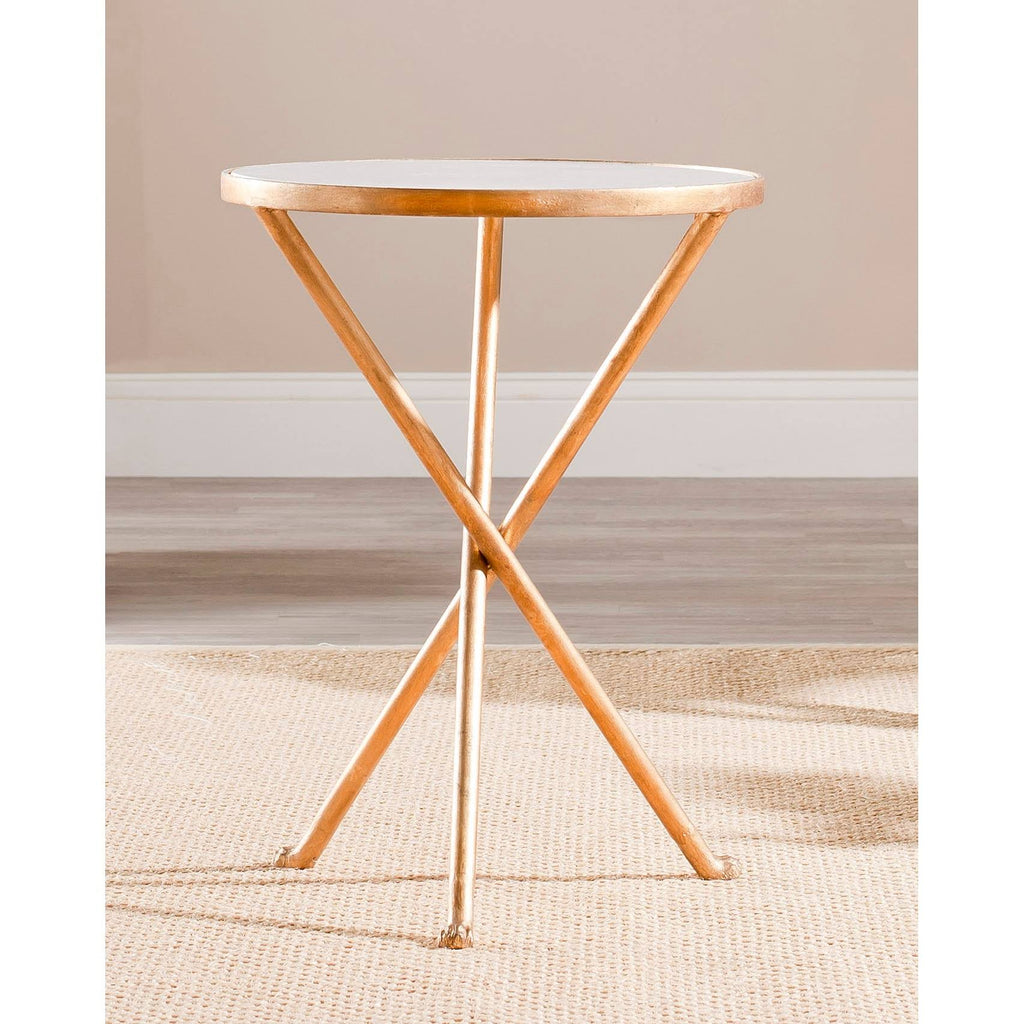 Gold White Accent Table S243874