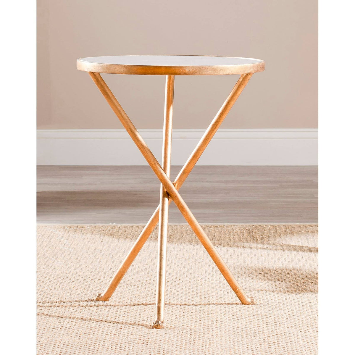Gold White Accent Table S243874