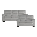 Textured Fabric 2-Piece Upholstered Sofa Set in Gray N31376