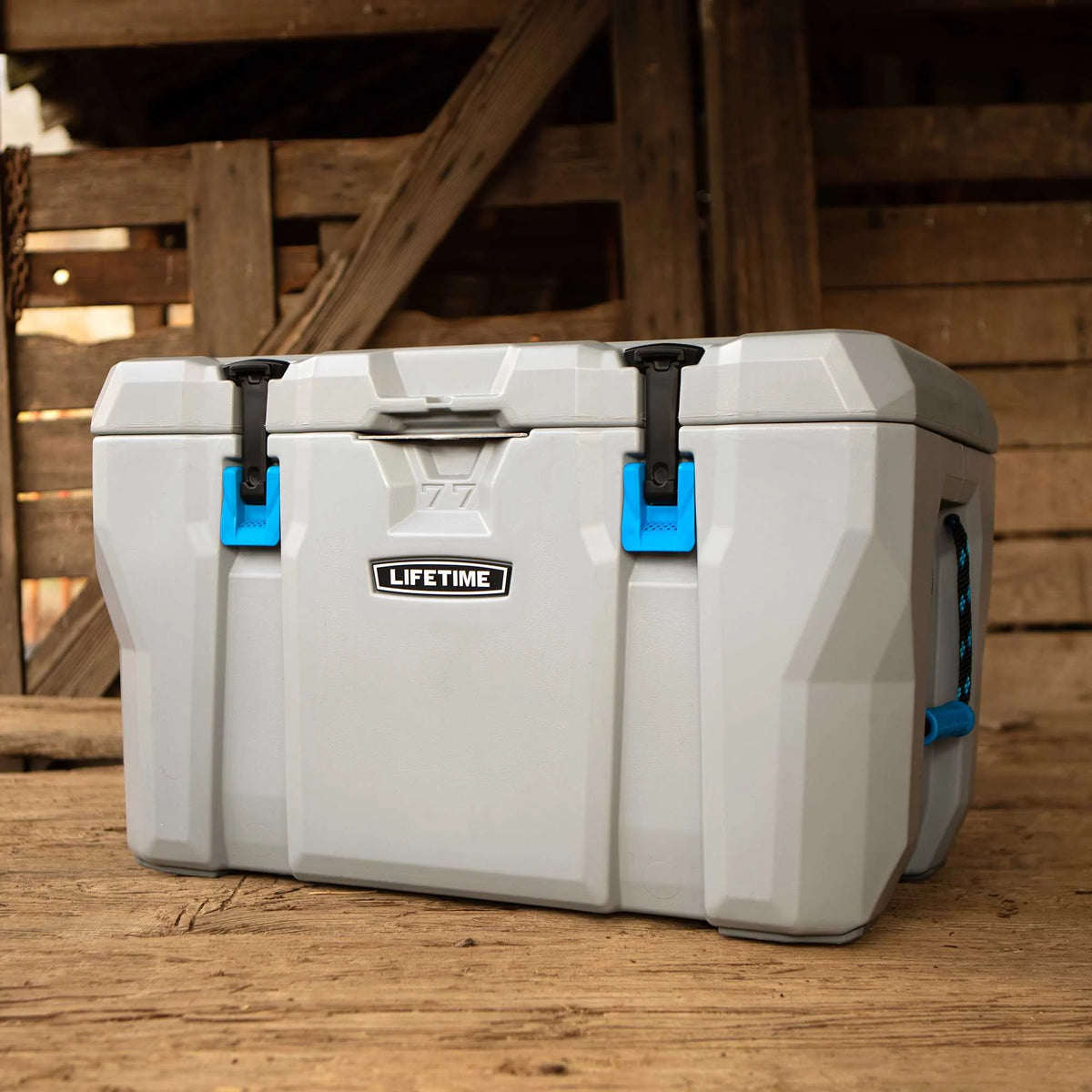 77 Quart Polyethylene Cooler, Light Gray T6031