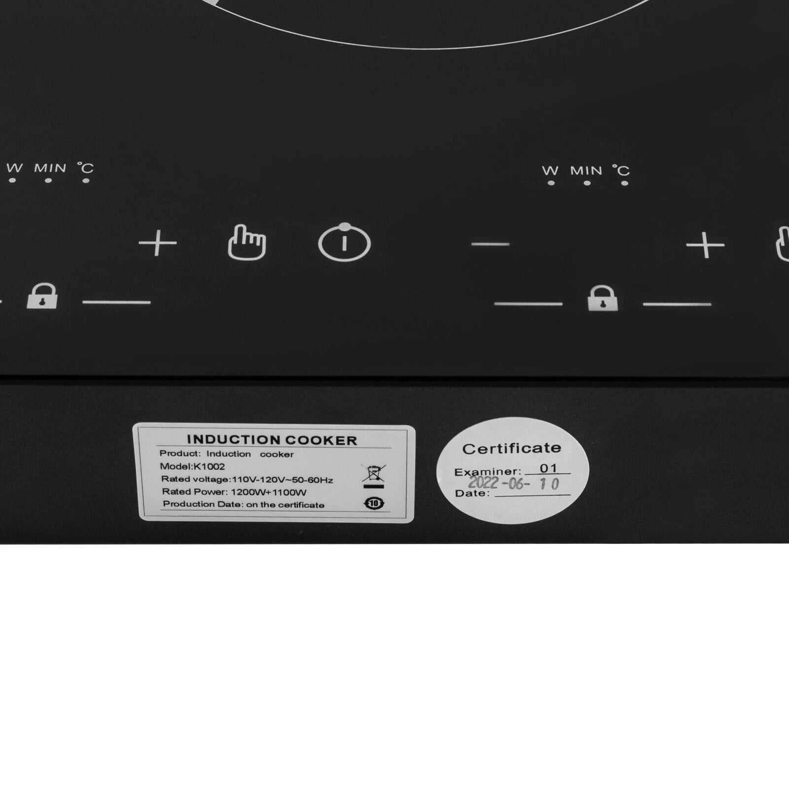 Double Induction Cooktop with 2 Burner Independent Control 1200W+1100W G425