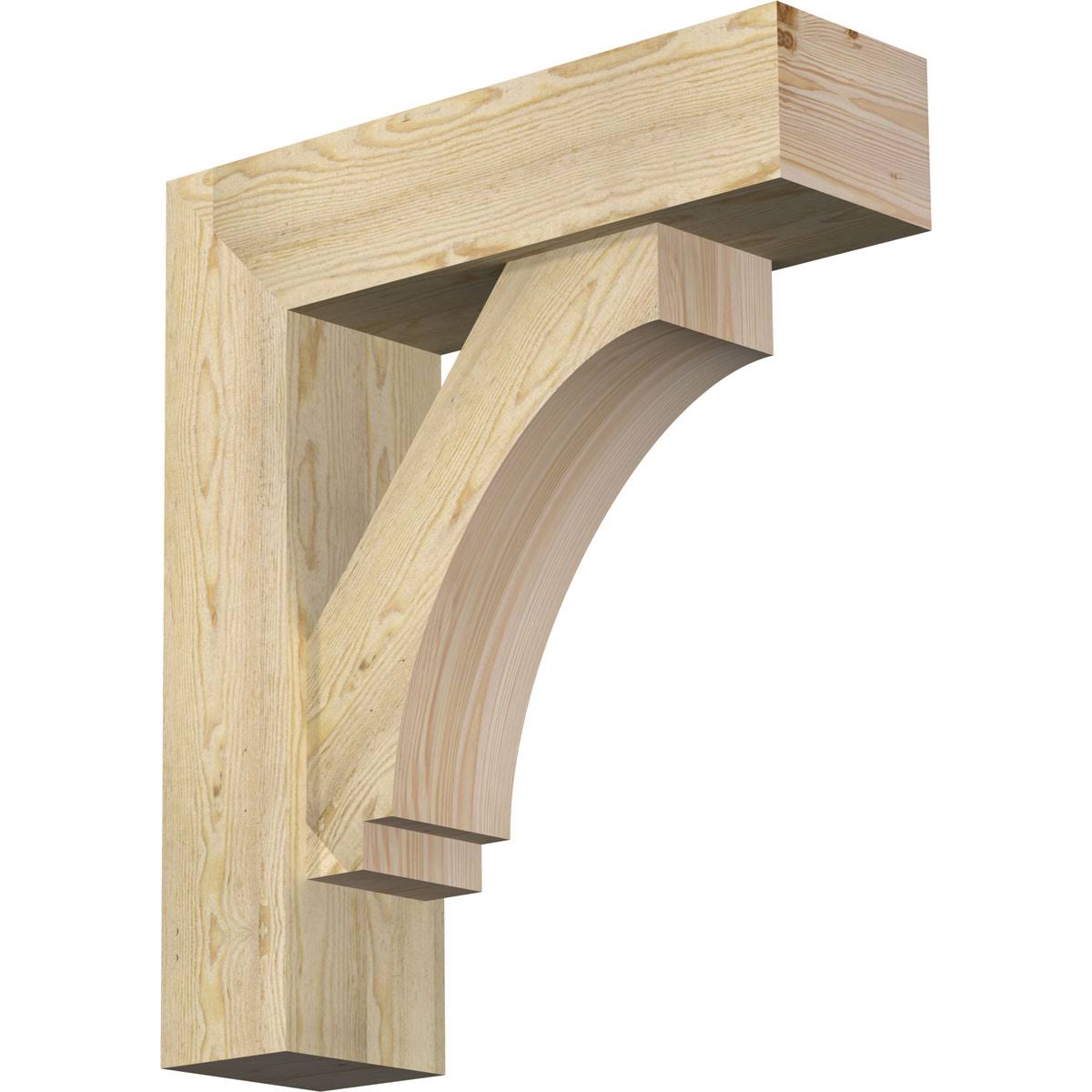 Rough Sawn Bracket with Offset Brace, Douglas Fir U8580