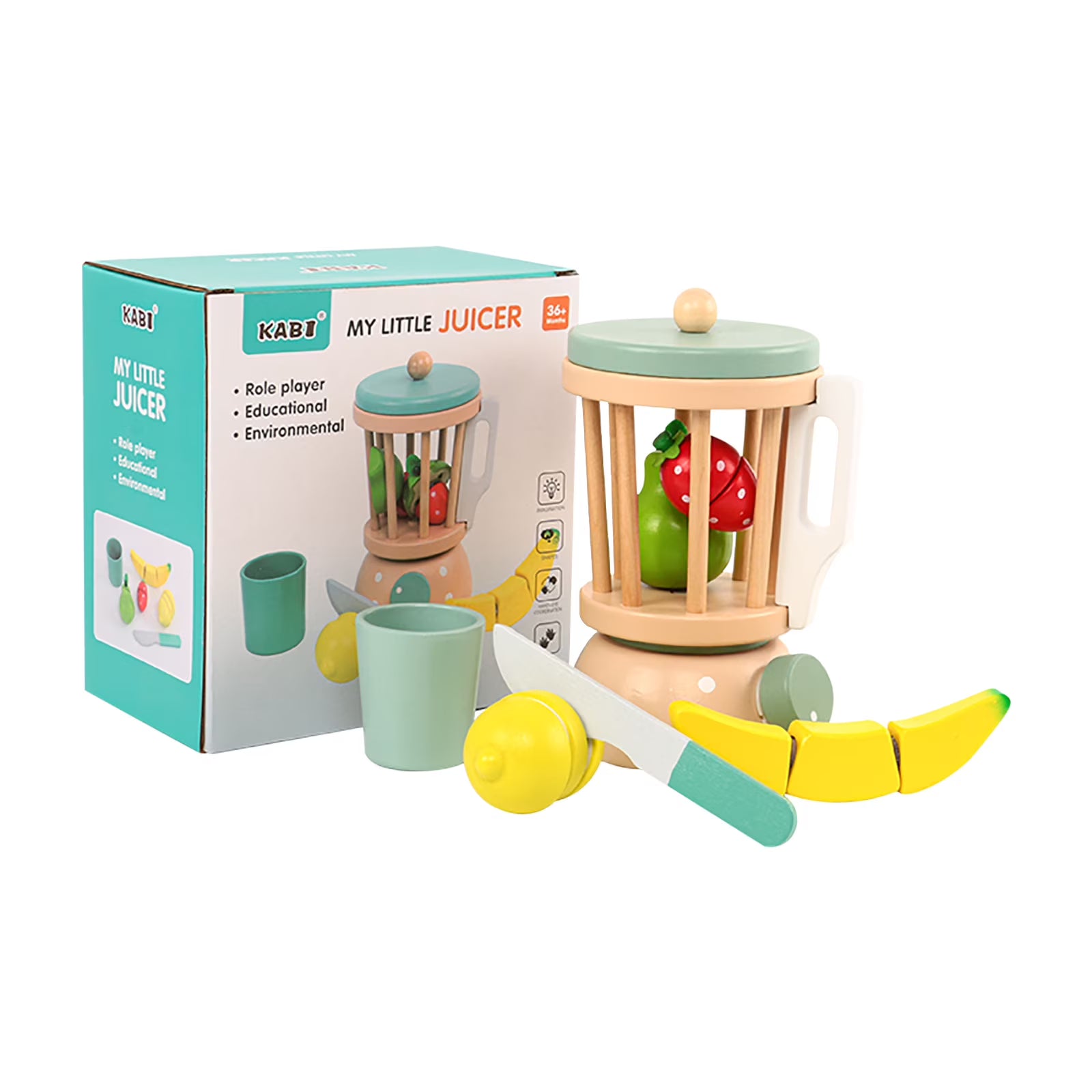 Montessori Wooden Toy Blender Juicer and Smoothie Maker P5197