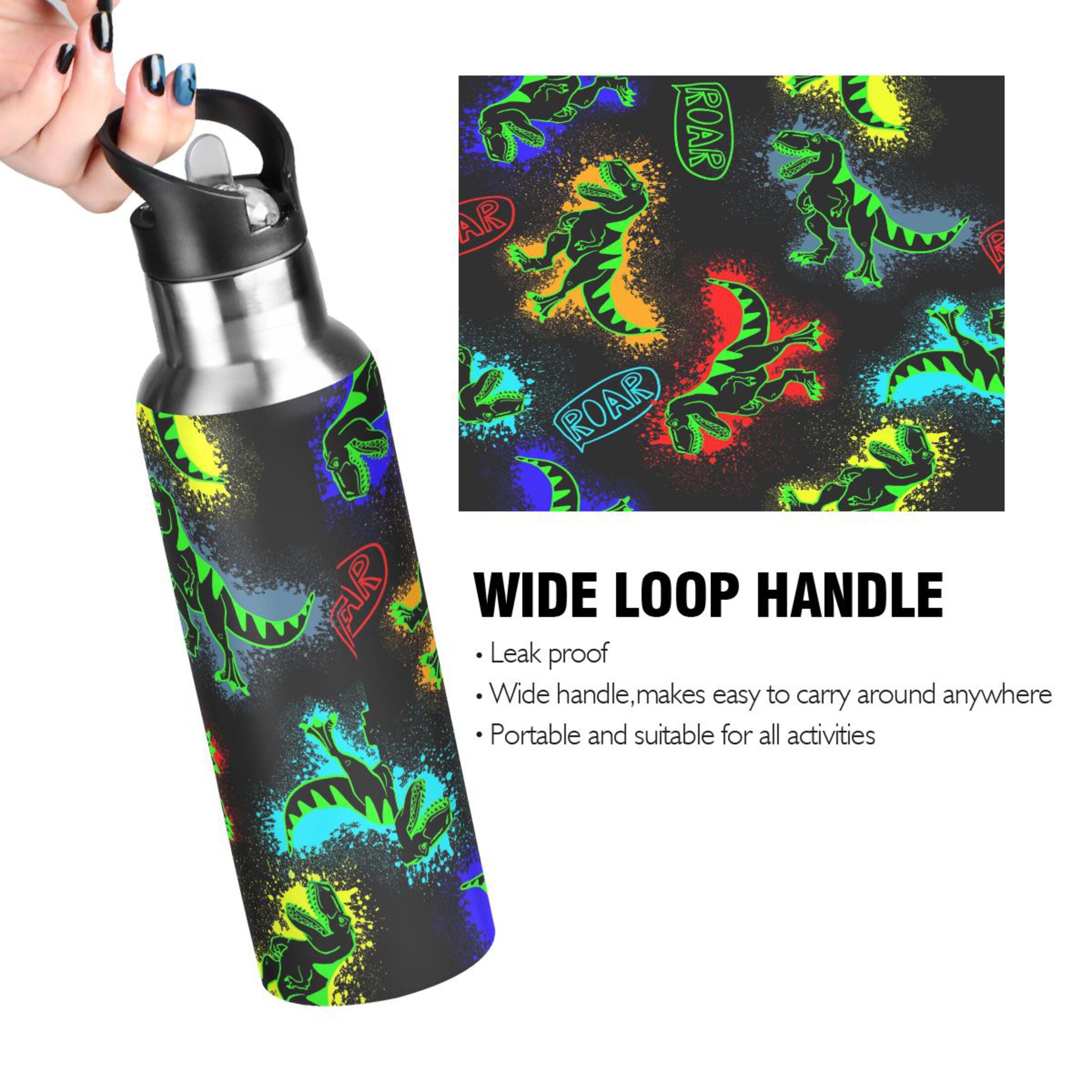 Stainless Steel Insulated Water Bottle with Straw Lid M661