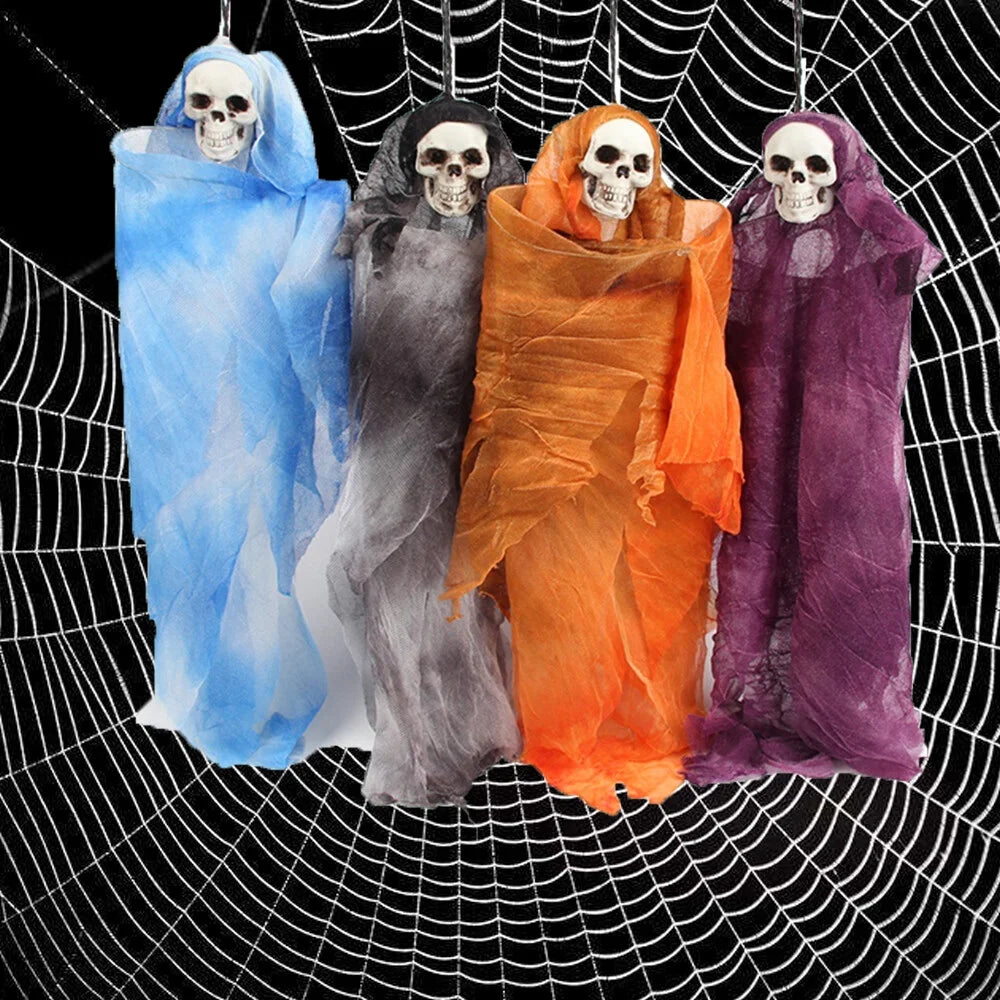 Halloween Scary Skull Doll Decoration Prop (Grey) O343232