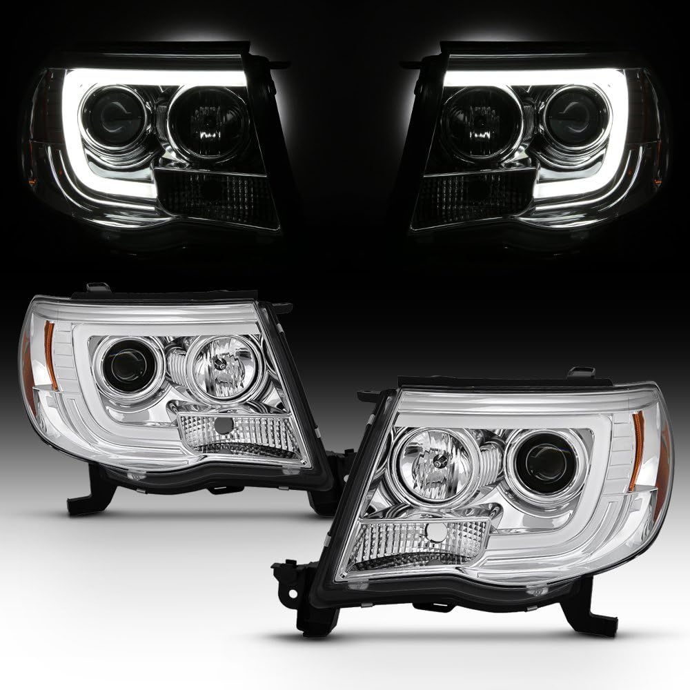 Chrome Projector Headlight Assembly L+R L405778
