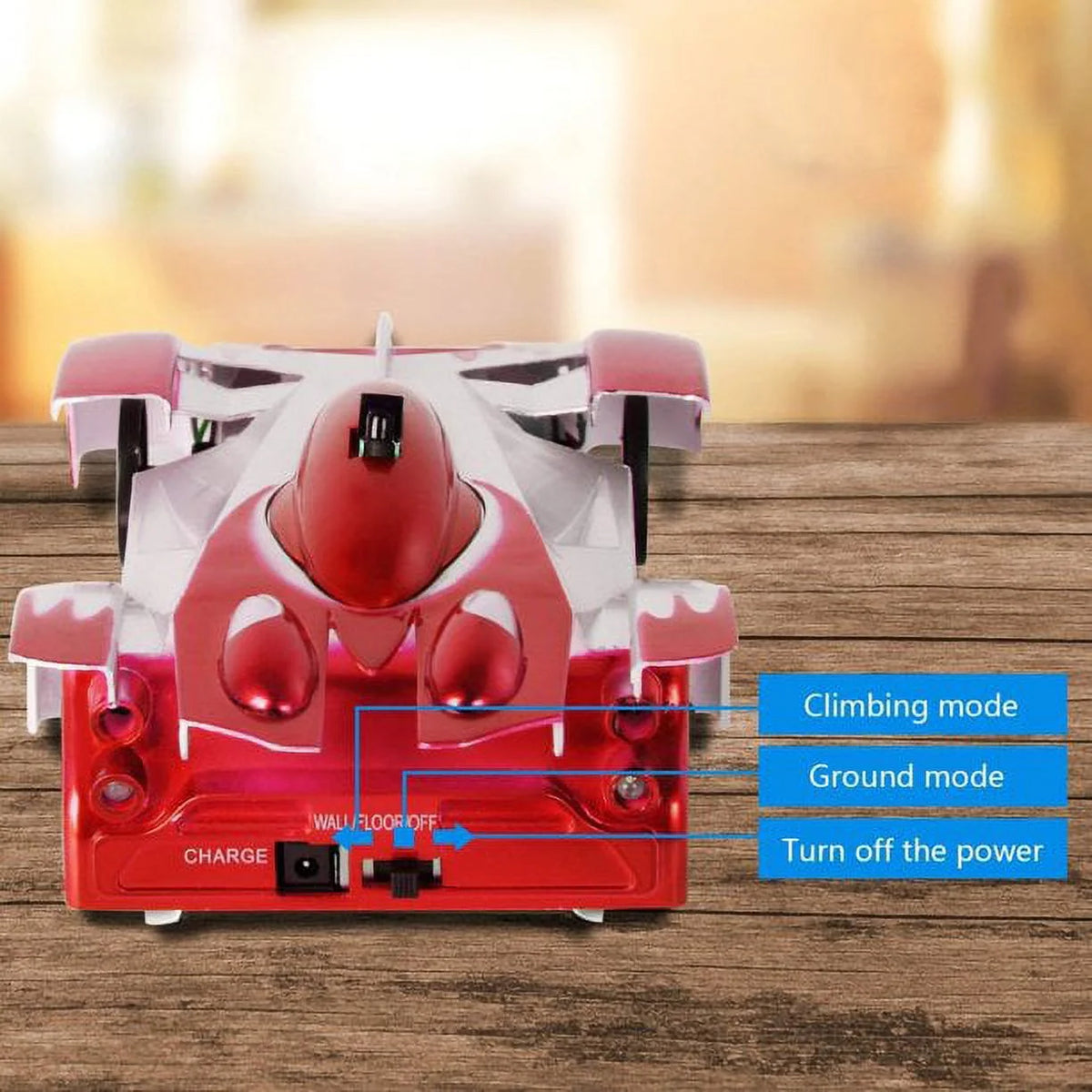 Red Rechargeable RC Stunt Car Toy T2104
