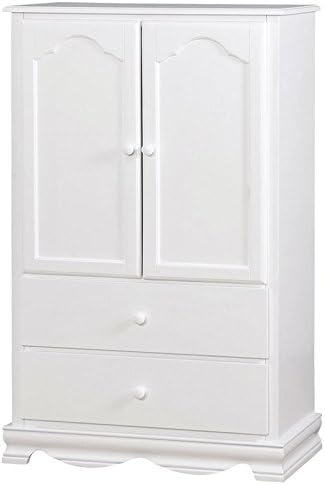 White Solid Wood Wardrobe Armoire G924246