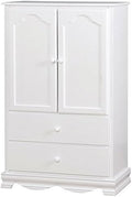 White Solid Wood Wardrobe Armoire G924246