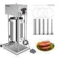 15.4LBS/10L Electric Stainless Steel Sausage Stuffer with 5 Stuffing Tubes O785194