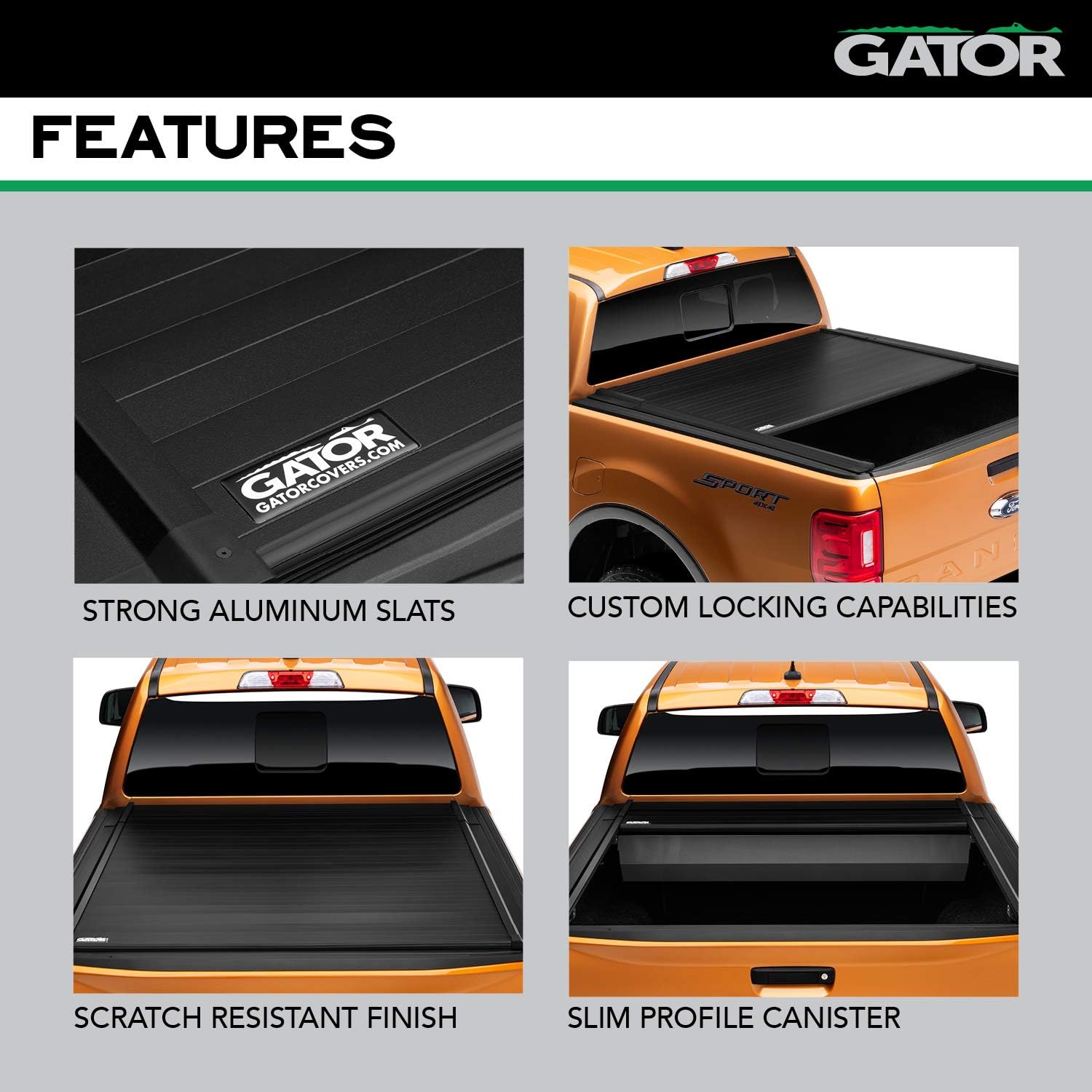 Retractable Truck Bed Tonneau Cover B2594