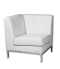 White Faux Leather Corner Chair R395097