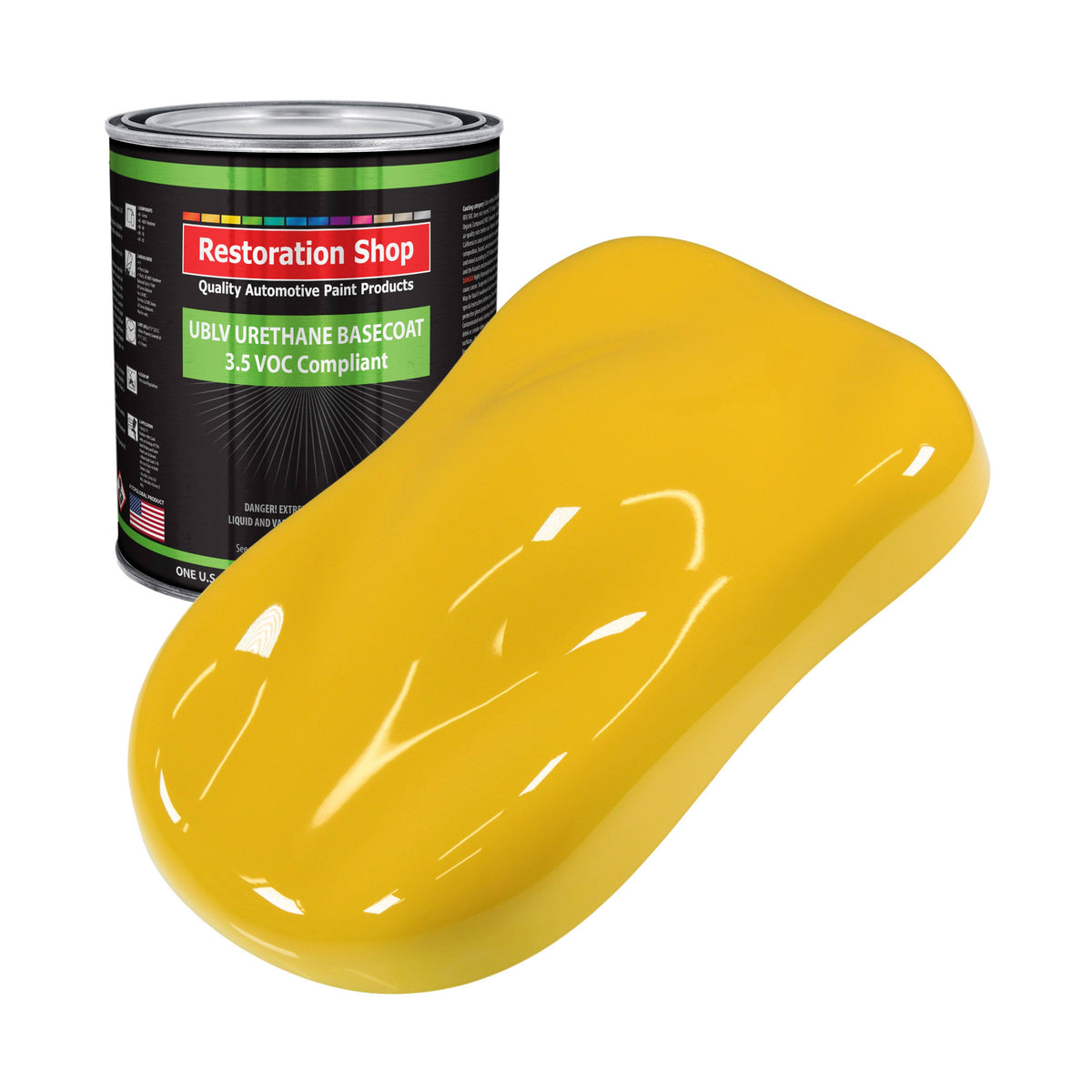 Indy Yellow 1 Gallon Low VOC Urethane Basecoat Car Paint E153