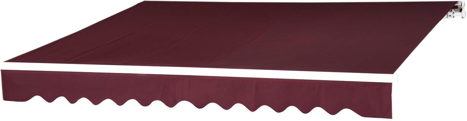 13x8 Feet Manual Retractable Patio Awning Canopy (Dark Blue) S29208