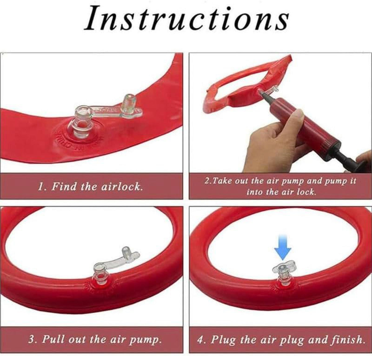 Inflatable Reindeer Antler Hat Ring Toss Game with 2 Antlers, 8 Rings, 1 Inflator Z620