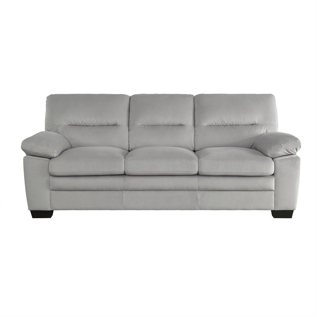 Textured Fabric 2-Piece Upholstered Sofa Set in Gray N31376