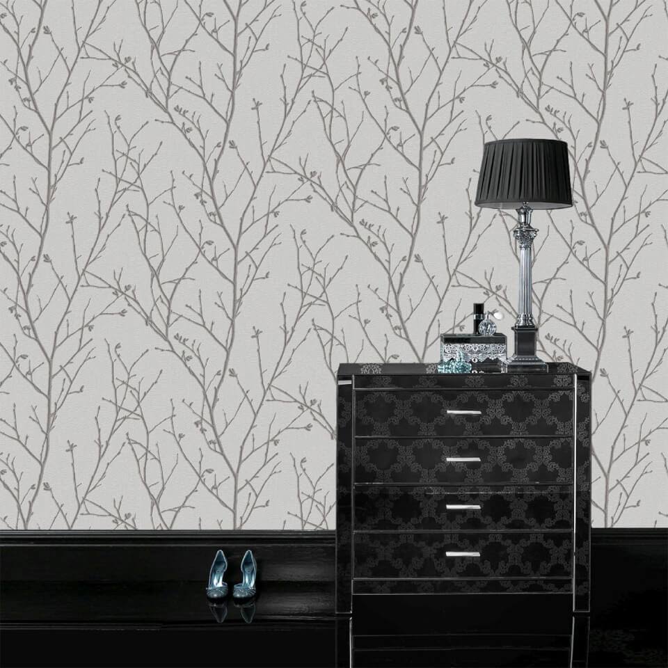 Silver Wallpaper Z42436