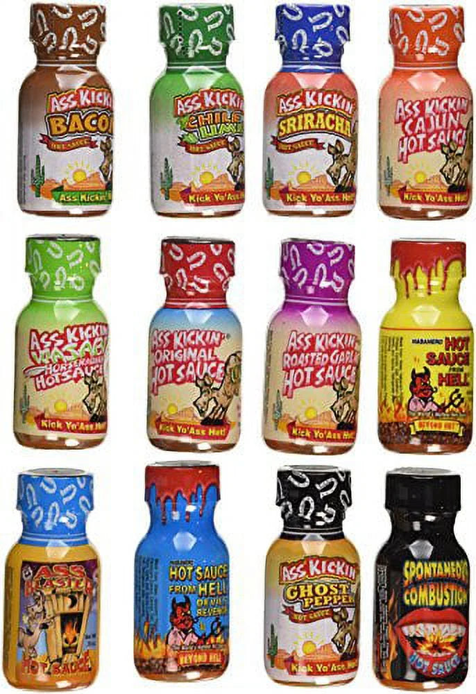 Hot Sauce Variety Pack - 12 - 0.75 Ounce Bottles T85836
