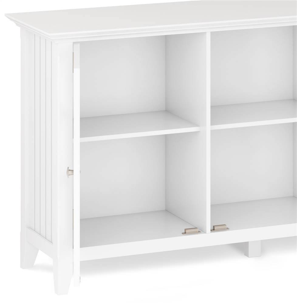 White Solid Wood Wide Storage Cabinet N521