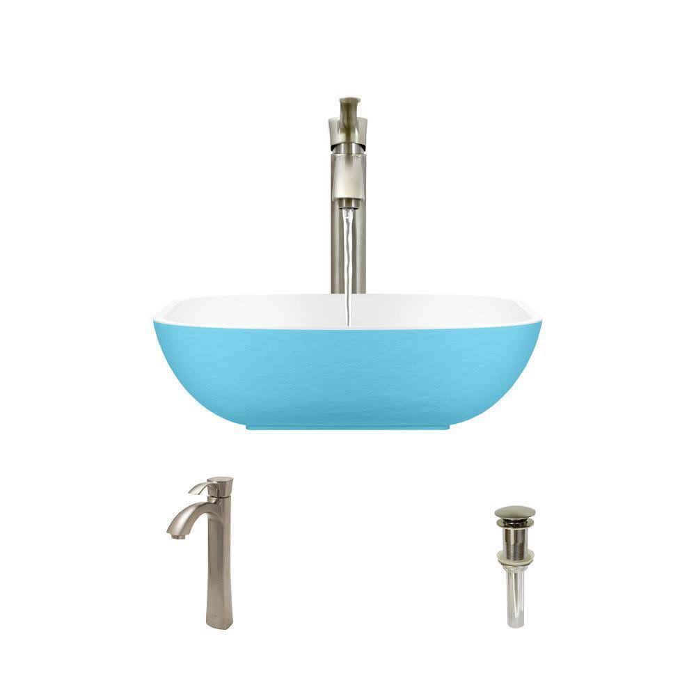 Stone Composite Square Vessel Sink O175