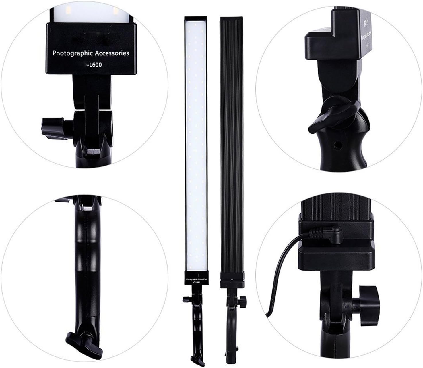 36w Dimmable LED Video Handheld Lights Photography Studio Continuous Output Lighting Kit with Tripod Stand P3619