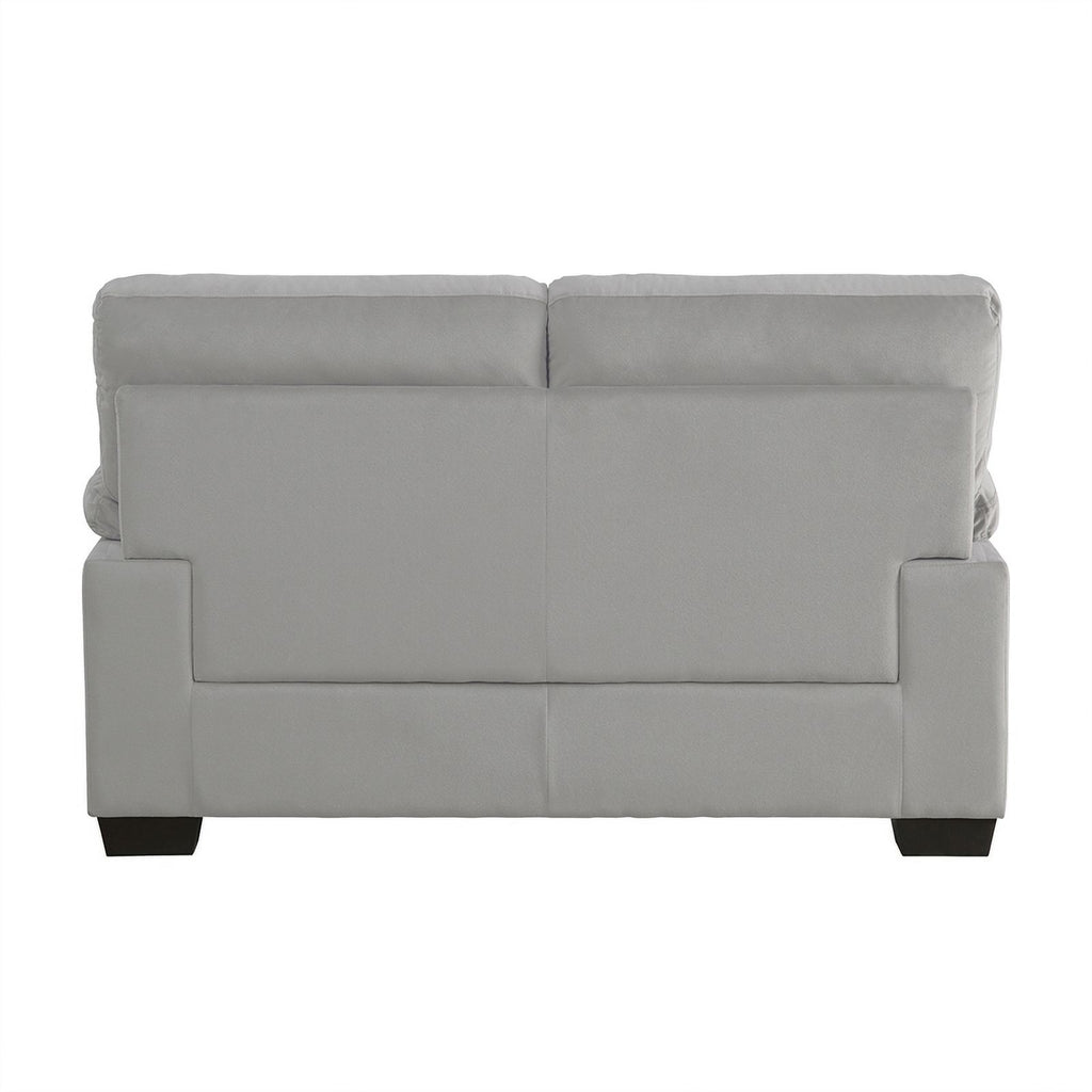 Textured Fabric 2-Piece Upholstered Sofa Set in Gray N31376