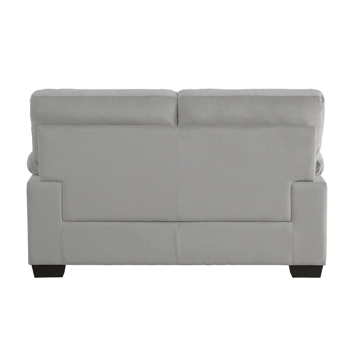 Textured Fabric 2-Piece Upholstered Sofa Set in Gray N31376